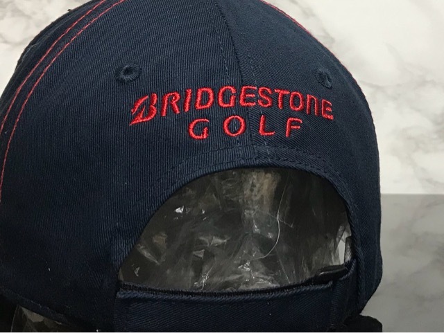 【未使用品】67B★BRIDGESTONE GOLF ブリジストン ゴルフ キャップ 帽子 高級感のあるネイビーのコットン素材にレッドロゴ《FREEサイズ》の画像6
