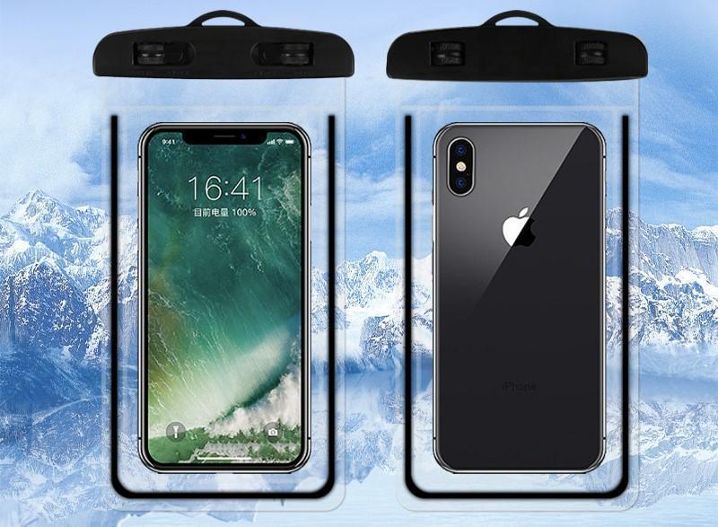 限定3点売り切り タッチパネル対応 防水ケース スマホポーチ 水中撮影 ストラップ付 ホワイトの画像4