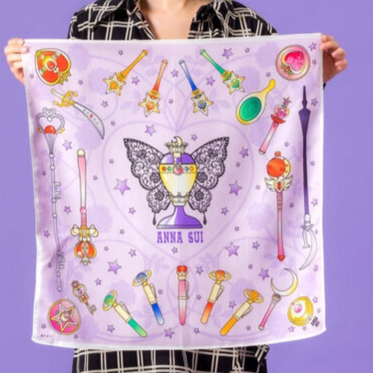 美少女戦士セーラームーン×ANNA SUI コラボ プリントハンカチ 美少女戦士セーラームーン×ANNA SUI コラボ プリントハンカチ