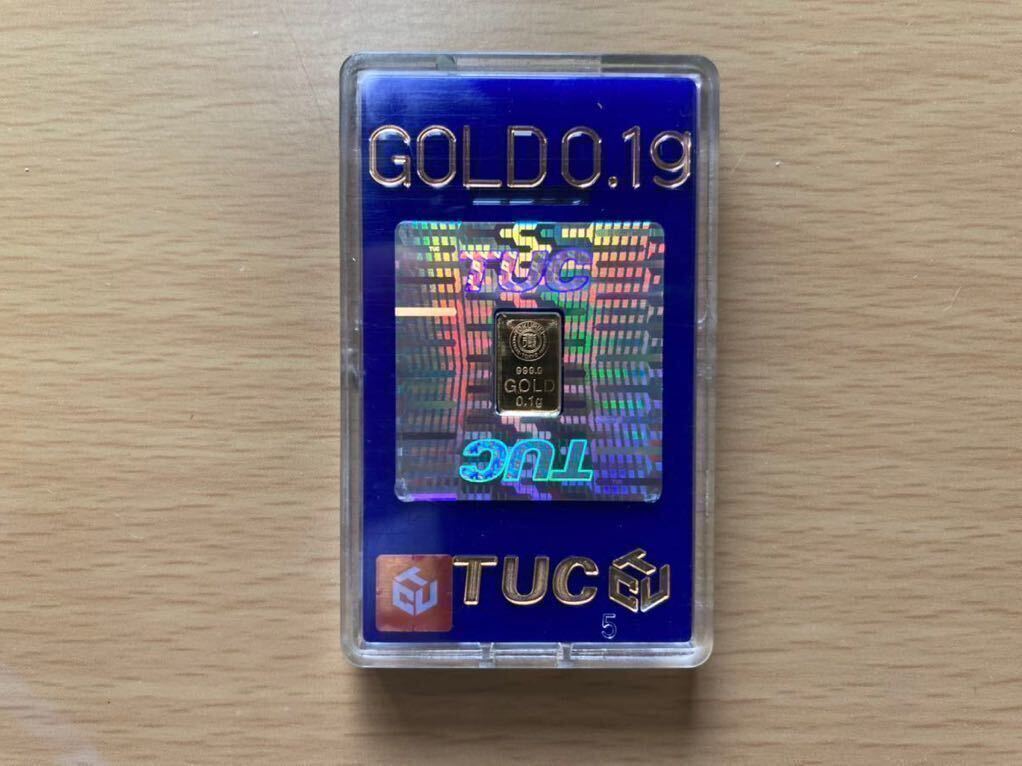 純金インゴット 0.1g １個 ケース入り 24kゴールド 本物の画像1