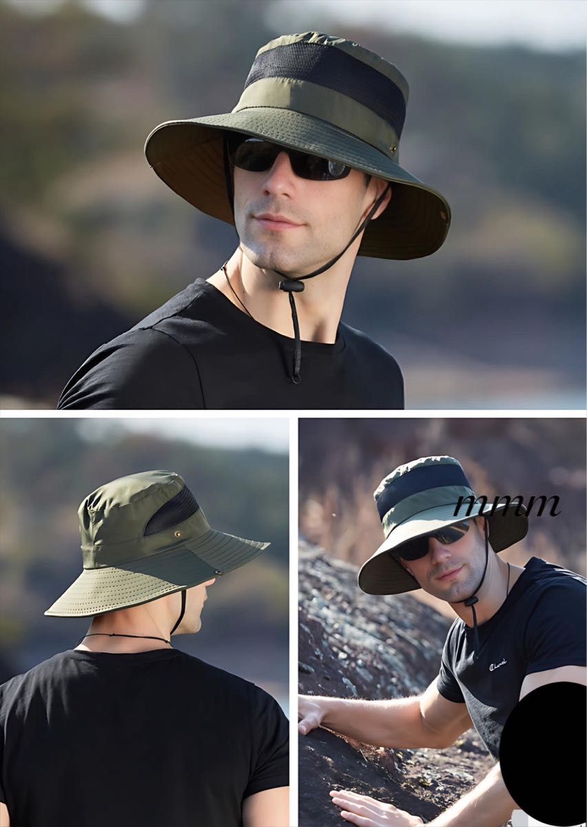 サファリハット　登山　釣り　キャンプ　日焼け防止　UVカット　アウトドア　帽子