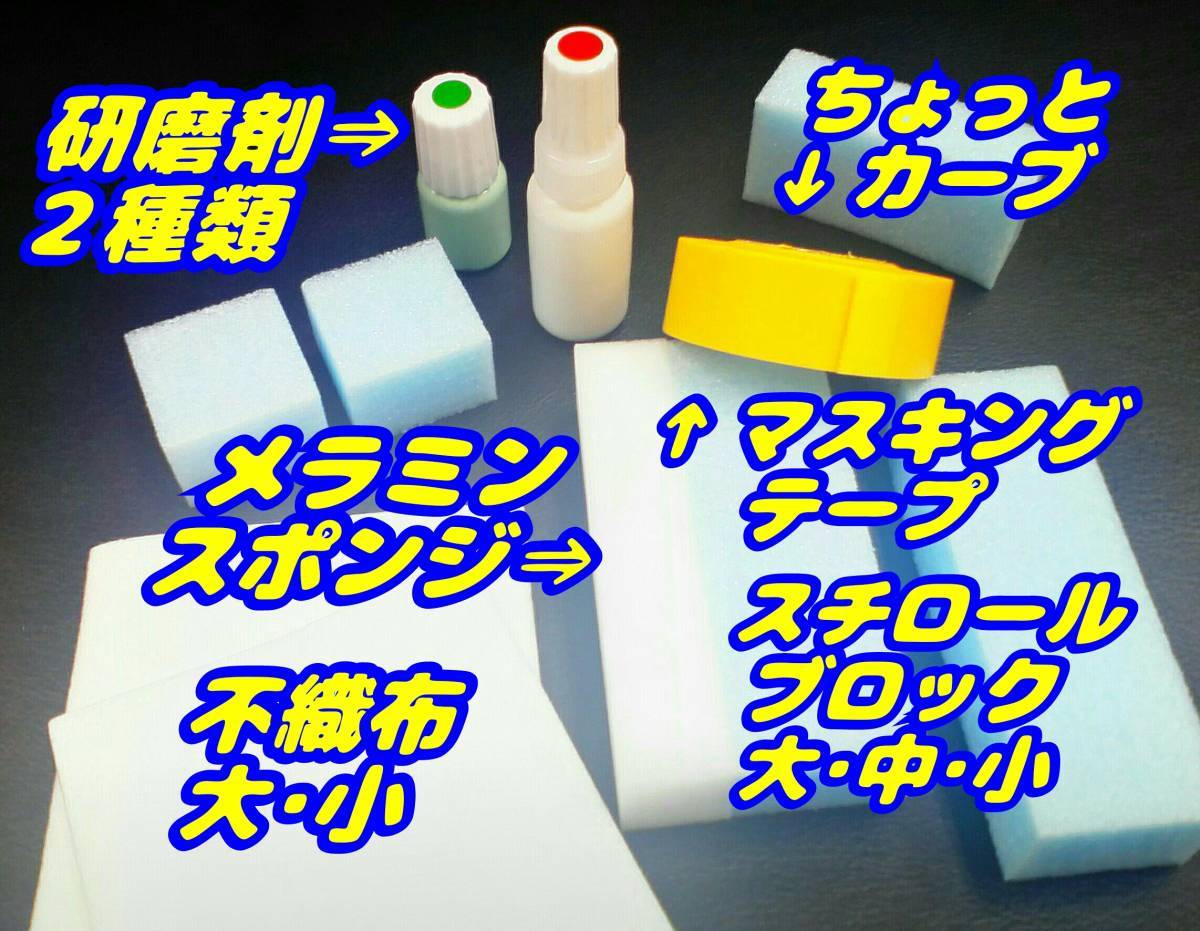 即決!!溶かさないヘッドライト レンズ磨き 黄ばみ白化 劣化 くもり ウィンカー ヘッドライト クリーナー リクリア ヘッドランプ自動車 B品 _画像2