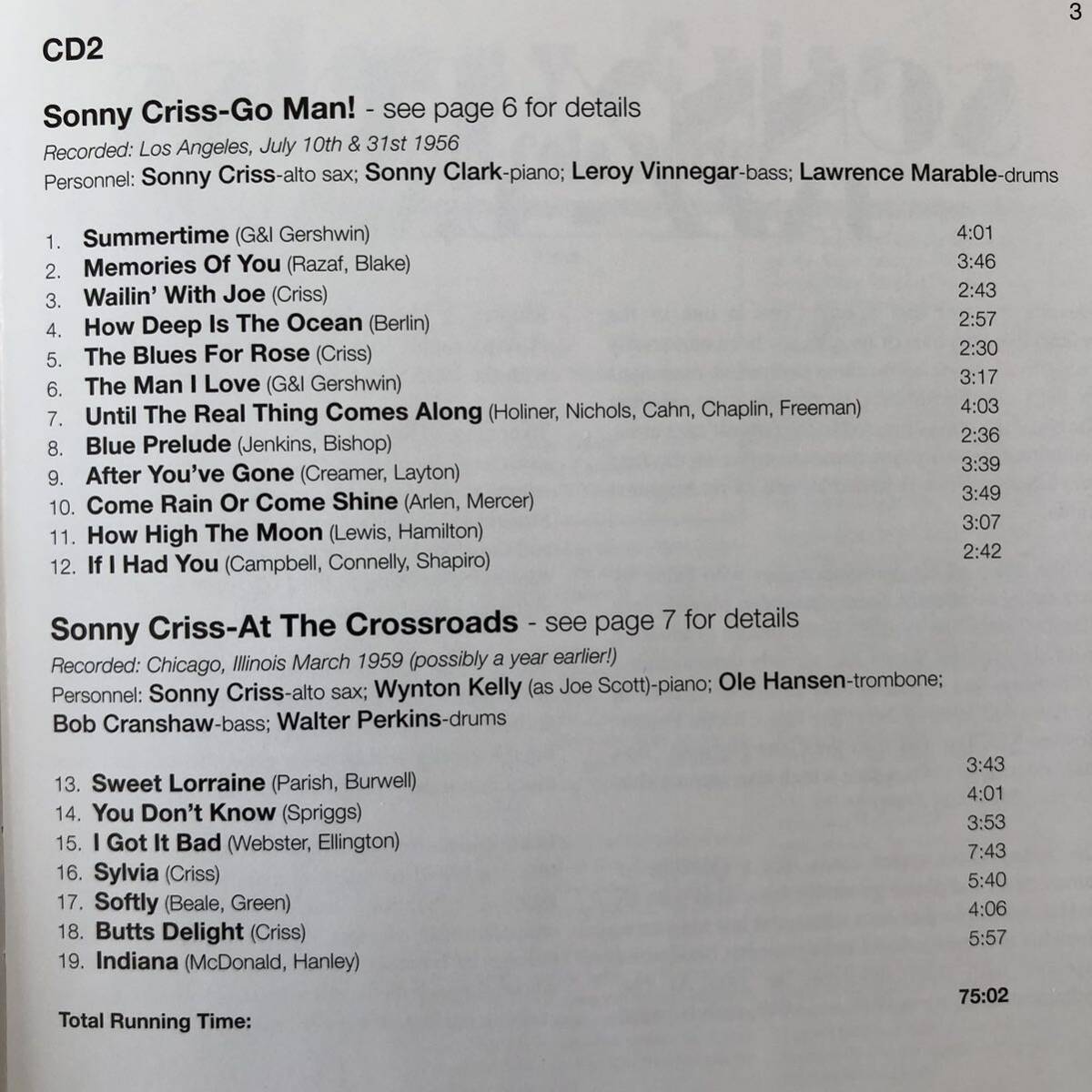 【2CD】ソニー・クリス／FOUR CLASSIC ALBUMS_画像3