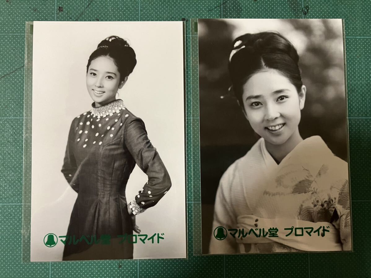 【未開封】山本陽子 マルベル堂プロマイド写真2枚 ワンピース 昭和女優 昭和タレントの画像1