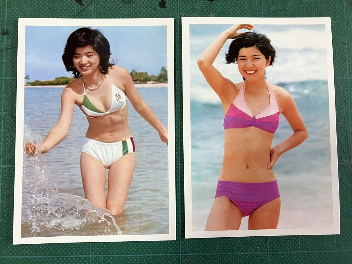 【2枚セット】桜田淳子　写真2枚　ビキニ　スレンダー　昭和タレント　70年代アイドル_画像1