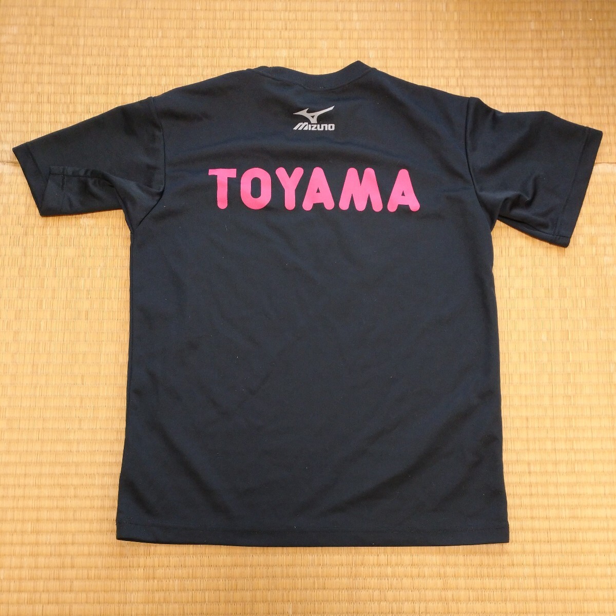 即決!ミズノMIZUNO陸上半袖TシャツＭ黒ブラック陸上部活TOYAMA