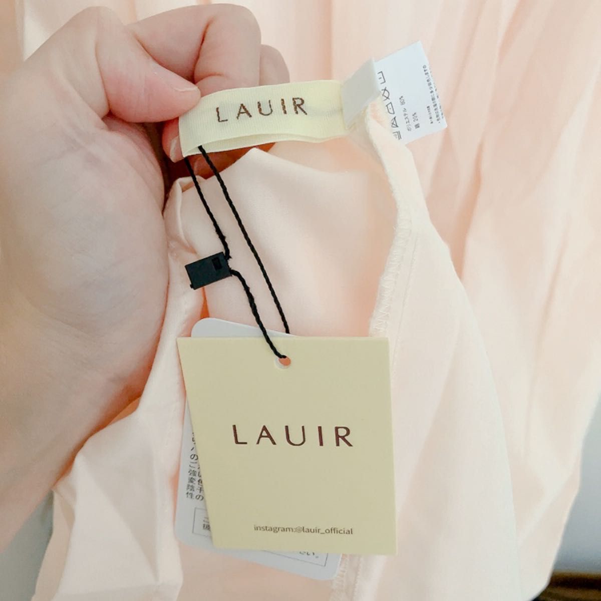 LAUIR ウエスト切替フレアワンピース　ロングワンピース　マキシ丈ワンピース　春服　新品　未使用