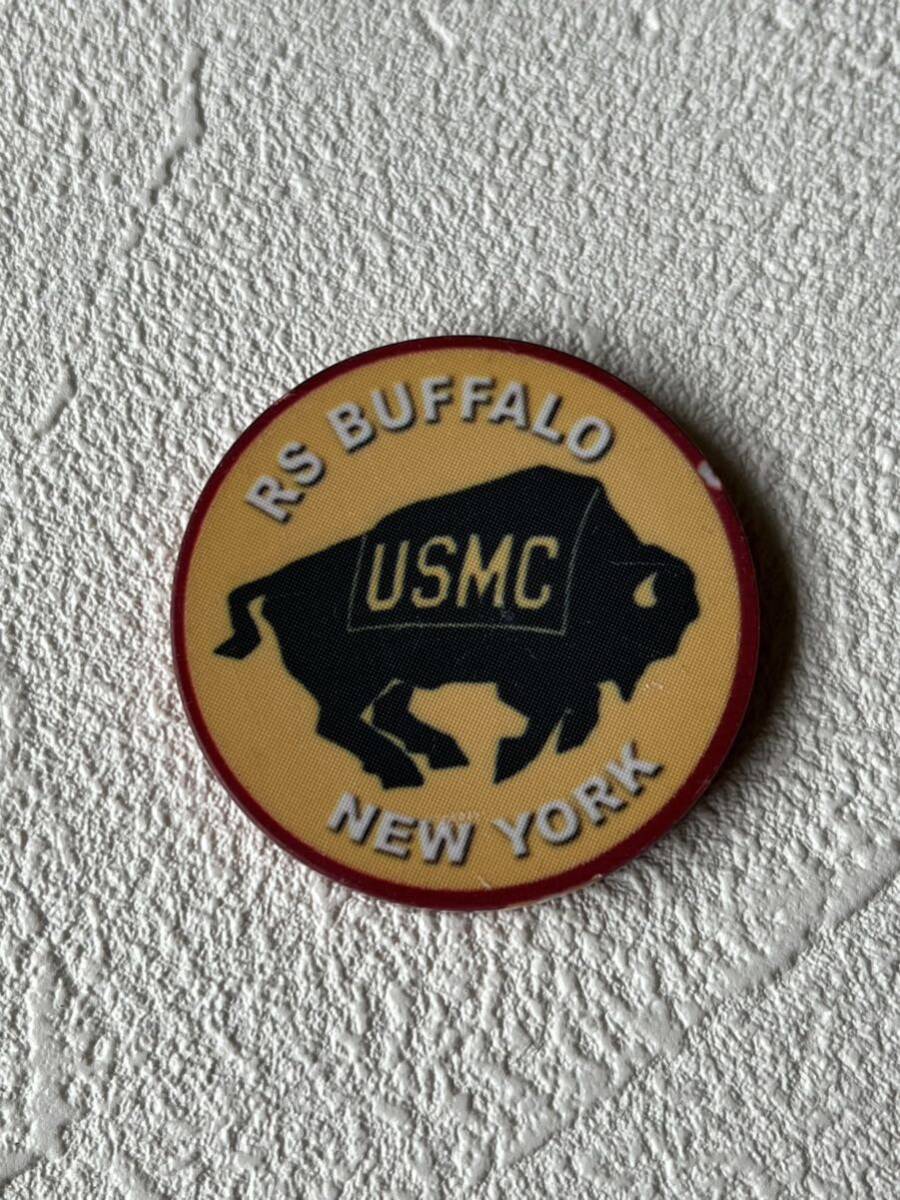 USMC RS BUFFALO New York, for Marine Corps Recruiting Station Challenge Coin 米軍 チャレンジコイン 希少 レトロの画像1