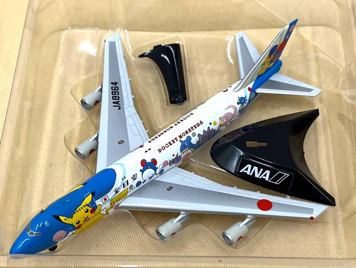 #898【全日空】全日空商事『ANA BOEING 747-400 POKEMON JET』1/500スケール 空港購入品 輸送箱付 航空機 フィギュア 【美品】の画像2