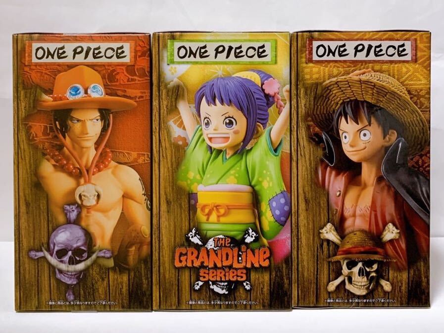 新品・送料無料【320】ワンピース DXF ワノ国 フィギュア 3点 ルフィ エース お玉 GRANDLINE ONE PIECE