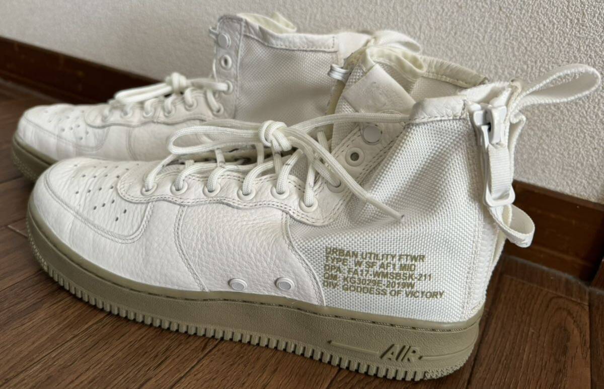 NIKE SF AIR FORCE 1 MID -IVORY OLIVE- 27㎝_画像1
