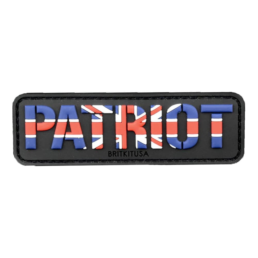 BritKitUSA ミリタリーパッチ BRITISH PATRIOT イギリス国旗 愛国者 PVC製 ベルクロ_画像1