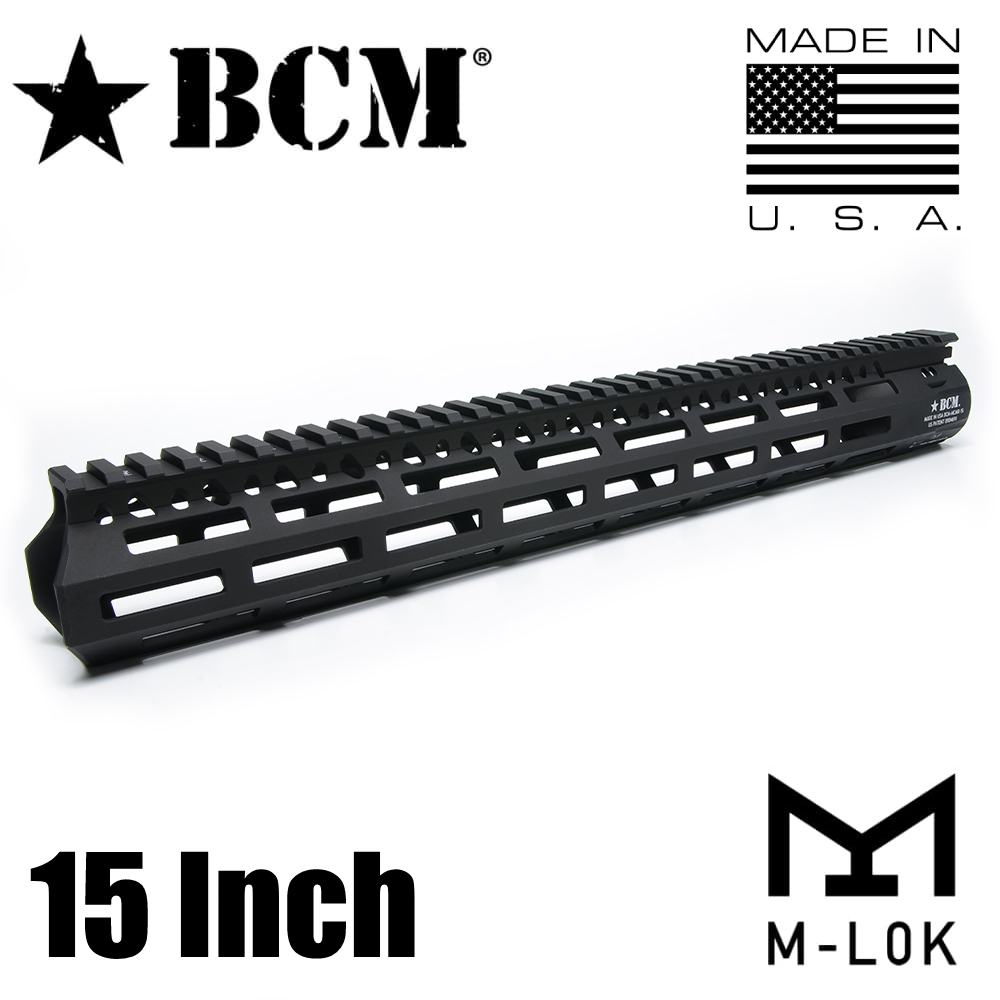BCM ハンドガード MCMR M-LOK アルミ合金製 M4/AR15用 [ ブラック / 15インチ ] 米国製 Bravo