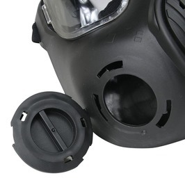 フルフェイスガード M50ガスマスク型 ヘルメット装着アダプター付 [ ブラック / クリア ] フェイスマスク サバゲ―装備_画像6