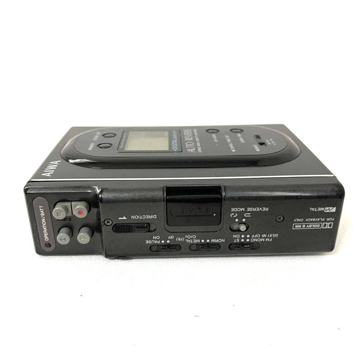 【動作未確認】 AIWA カセットボーイHS-J15 アイワ STEREO RADIO CASSETTE RECORDER ポータブルカセットプレーヤー_画像3