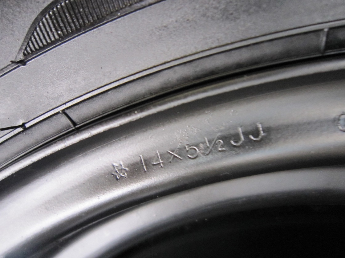 G684☆ホンダ　鉄　175/65R14　ダンロップ　ENASAVE　EC204　14X5.5JJ　PCD100　フィットなど_画像4