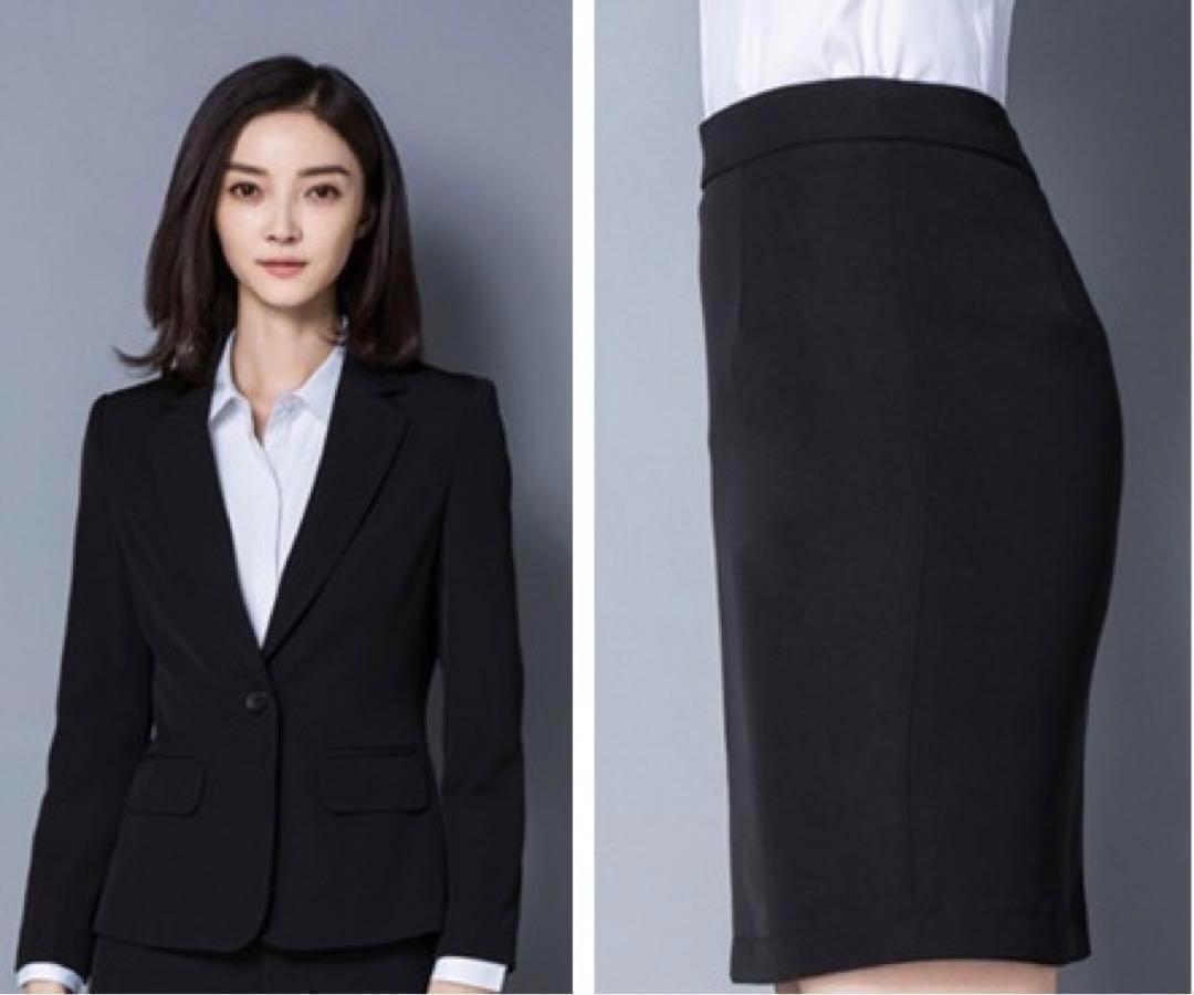  last 1 point black suit outer garment + skirt anonymity delivery / free shipping / new goods unused goods 