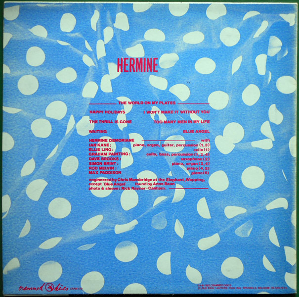 【LP】HERMINE - World on My Plates【1982年Crammed/初版水滴コーティングジャケ】の画像2