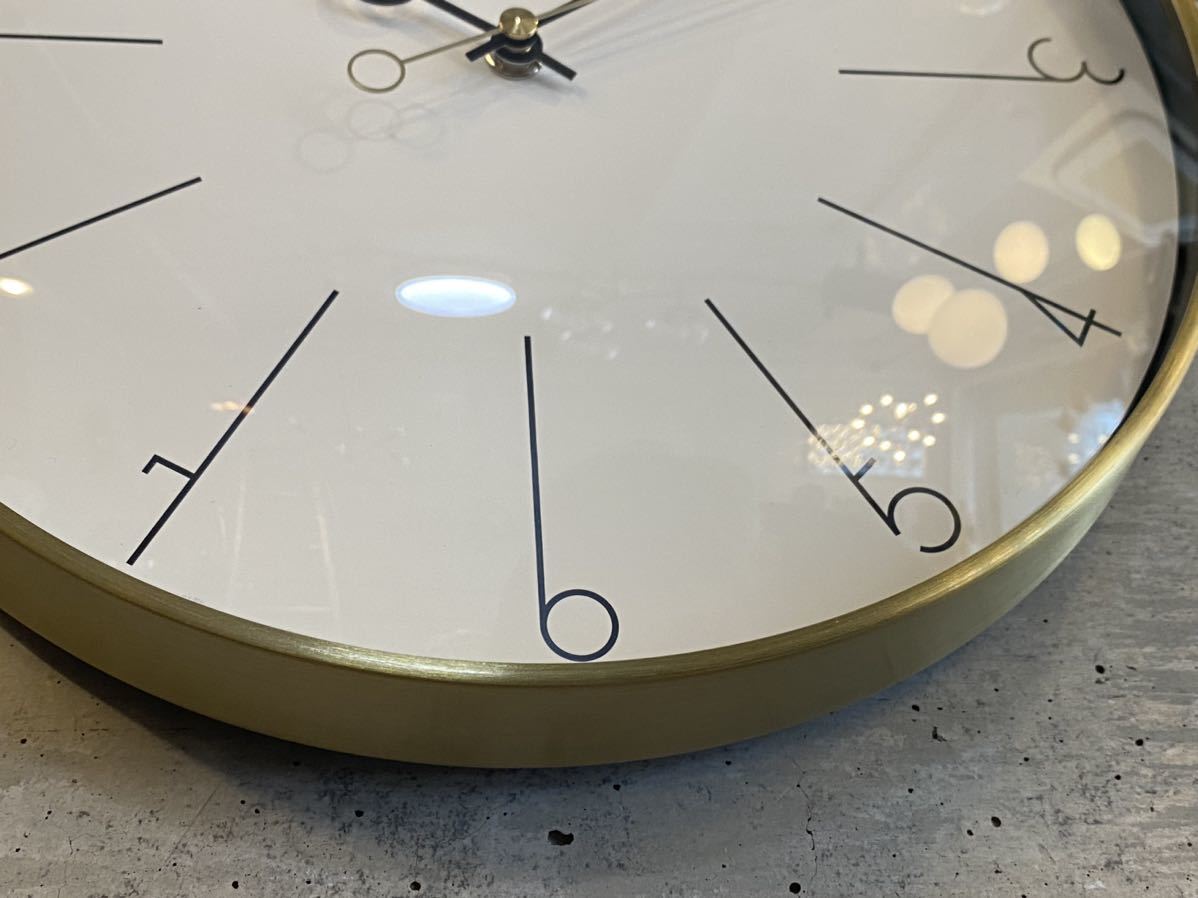 Round-Brass wall clock(検,真鍮,ミッドセンチュリー,イームズ,ビンテージ,50's,60's,北欧,midcentury,70's,80's,レトロ,40's,アンティーク_画像5