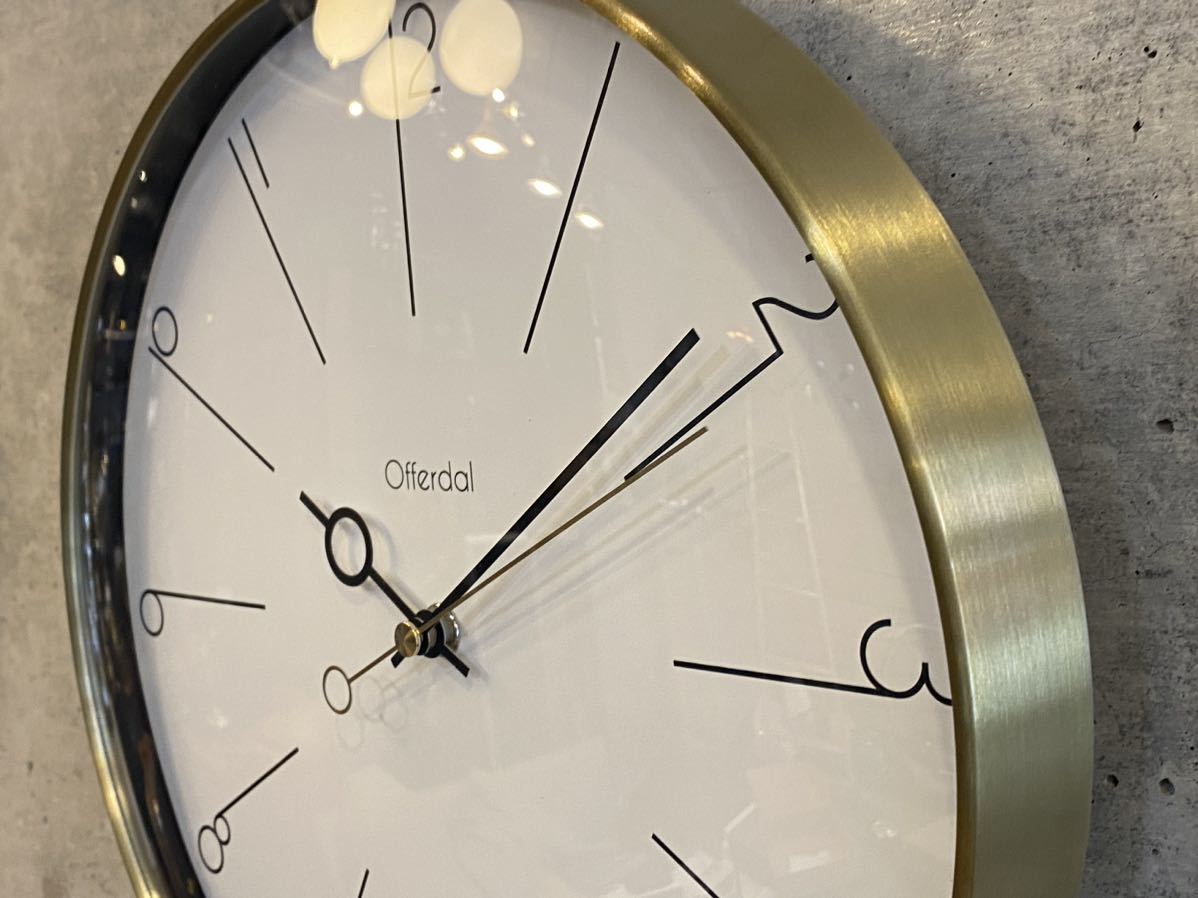 Round-Brass wall clock(検,真鍮,ミッドセンチュリー,イームズ,ビンテージ,50's,60's,北欧,midcentury,70's,80's,レトロ,40's,アンティーク_画像4