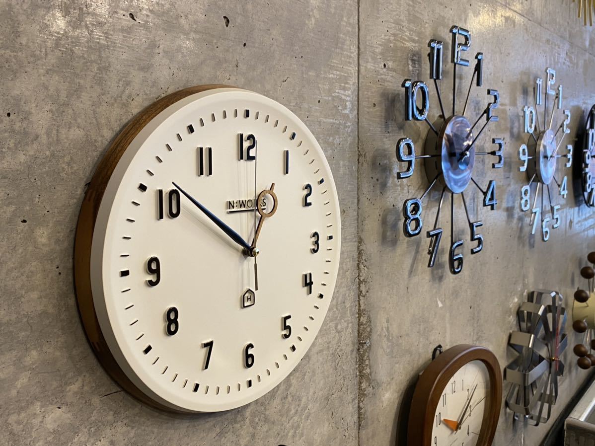 Marine Wall Clock(検索 北欧ビンテージ,フレンチ,ミッドセンチュリー,イームズ,50's,60's,スペースエイジ,レジン,陶器,カリフォルニア_画像6