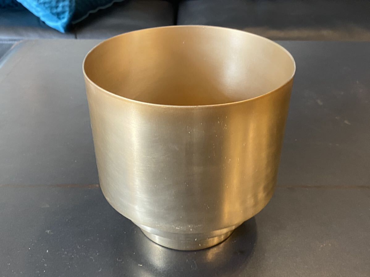 φ17cm ゴールドフラワーポット/gold flower pot M (検,ミッドセンチュリー,midcentury,カッシーナ,B&B,アルフレックス,フランス,植木鉢の画像5