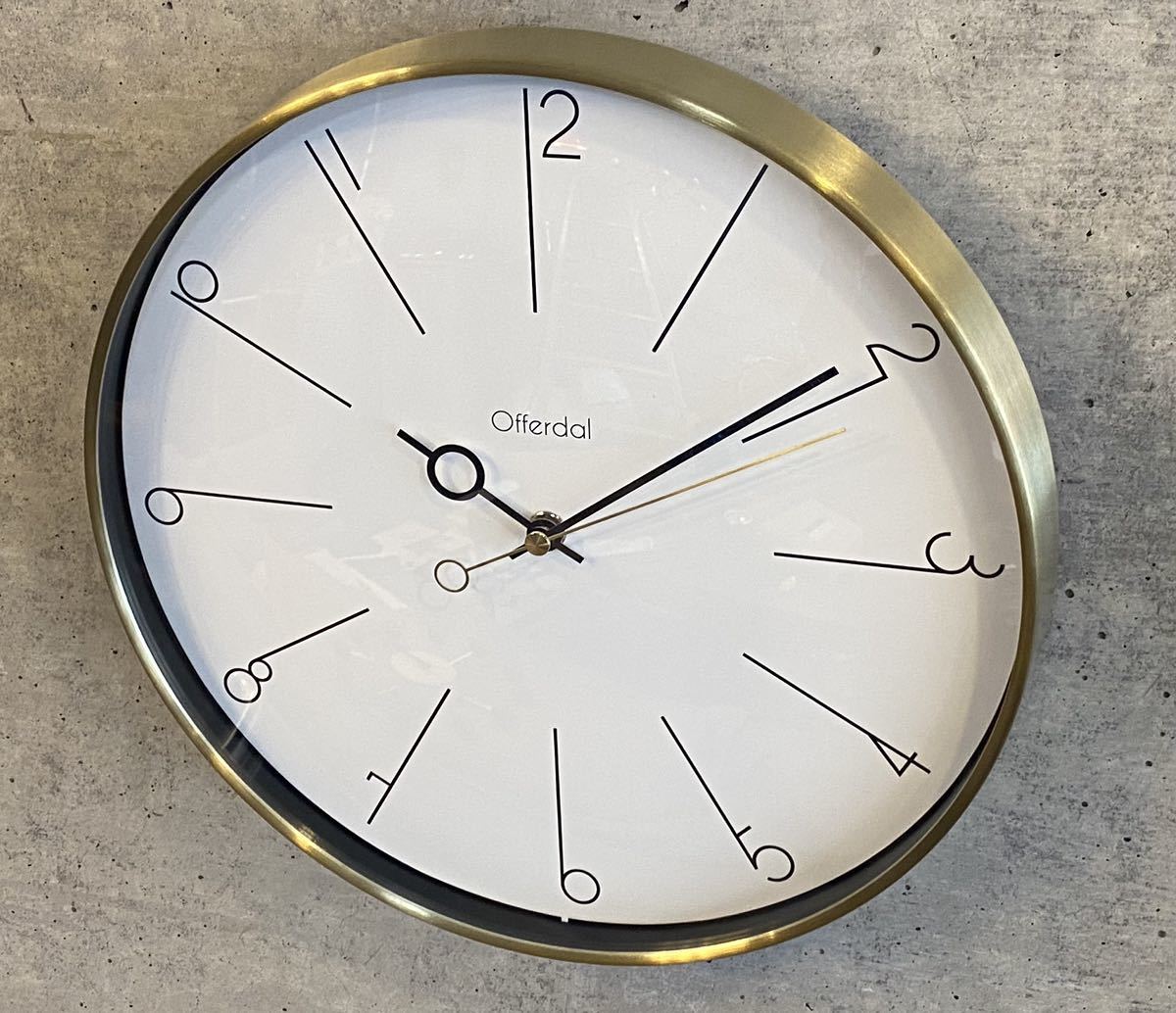 Round-Brass wall clock(検,真鍮,ミッドセンチュリー,イームズ,ビンテージ,50's,60's,北欧,midcentury,70's,80's,レトロ,40's,アンティーク_画像3