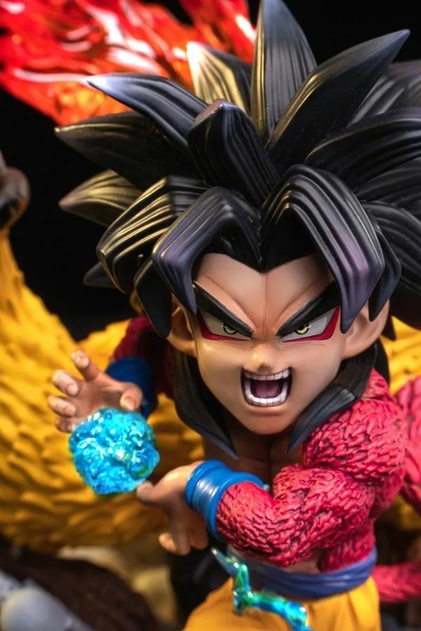 ■ ドラゴンボール ☆【超サイヤ人4孫悟空VS大猿】■ 約13cm 0.9kg 海外限定 漫画風 箱なし_画像3