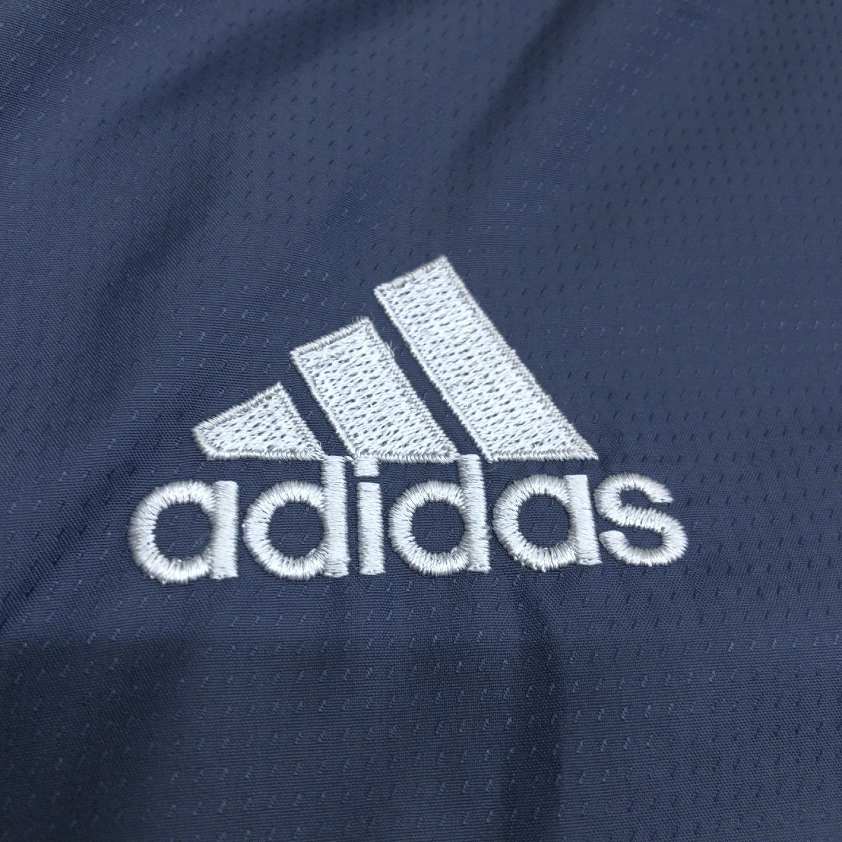 *adidas Adidas 3 stripe with cotton bench coat 160 navy blue navy long down coat part .. war sport made in Japan Kids Junior 
