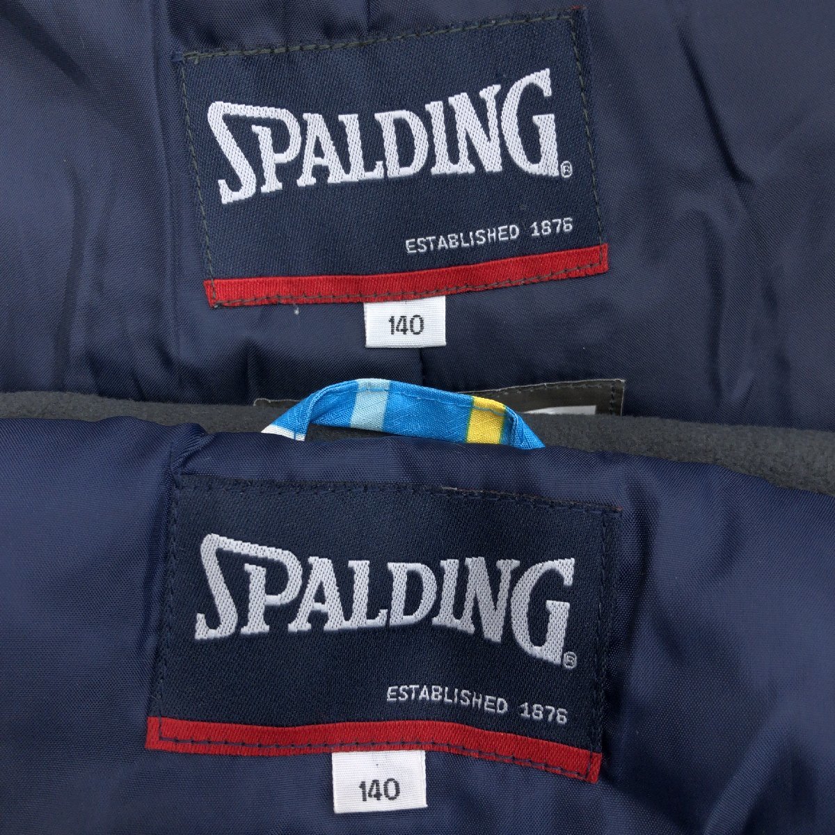 ◆SPALDING スポルディング マルチボーダー スノーウェア 上下セットアップ 140 ライトブルー スキーウェア スノボウェア キッズ ジュニア_画像3