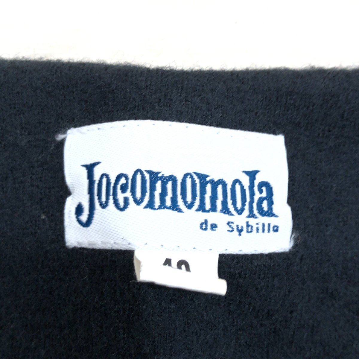 Jocomomola ホコモモラ ウール100% チュニック ワンピース 40(M) 黒系 ブラック系 ノースリーブ ミディ丈 国内正規品 レディース シビラ_画像3