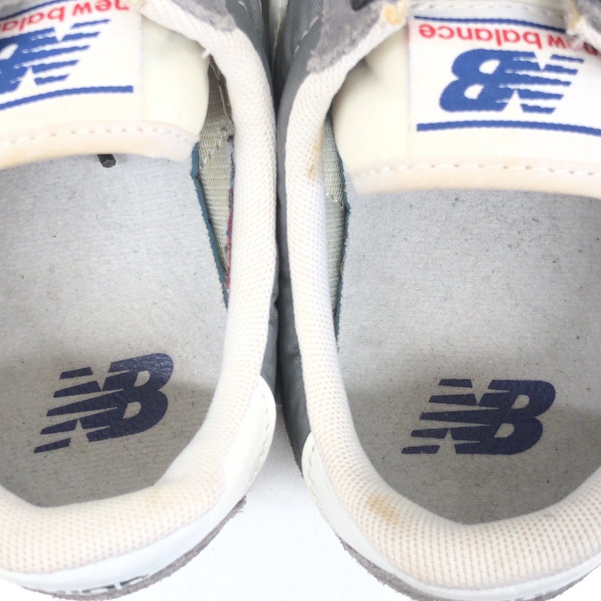 ●New Balance ニューバランス U220 部分本革 レザー メッシュ スニーカー 26cm グレー ランニングシューズ ローカット メンズ 紳士_画像5