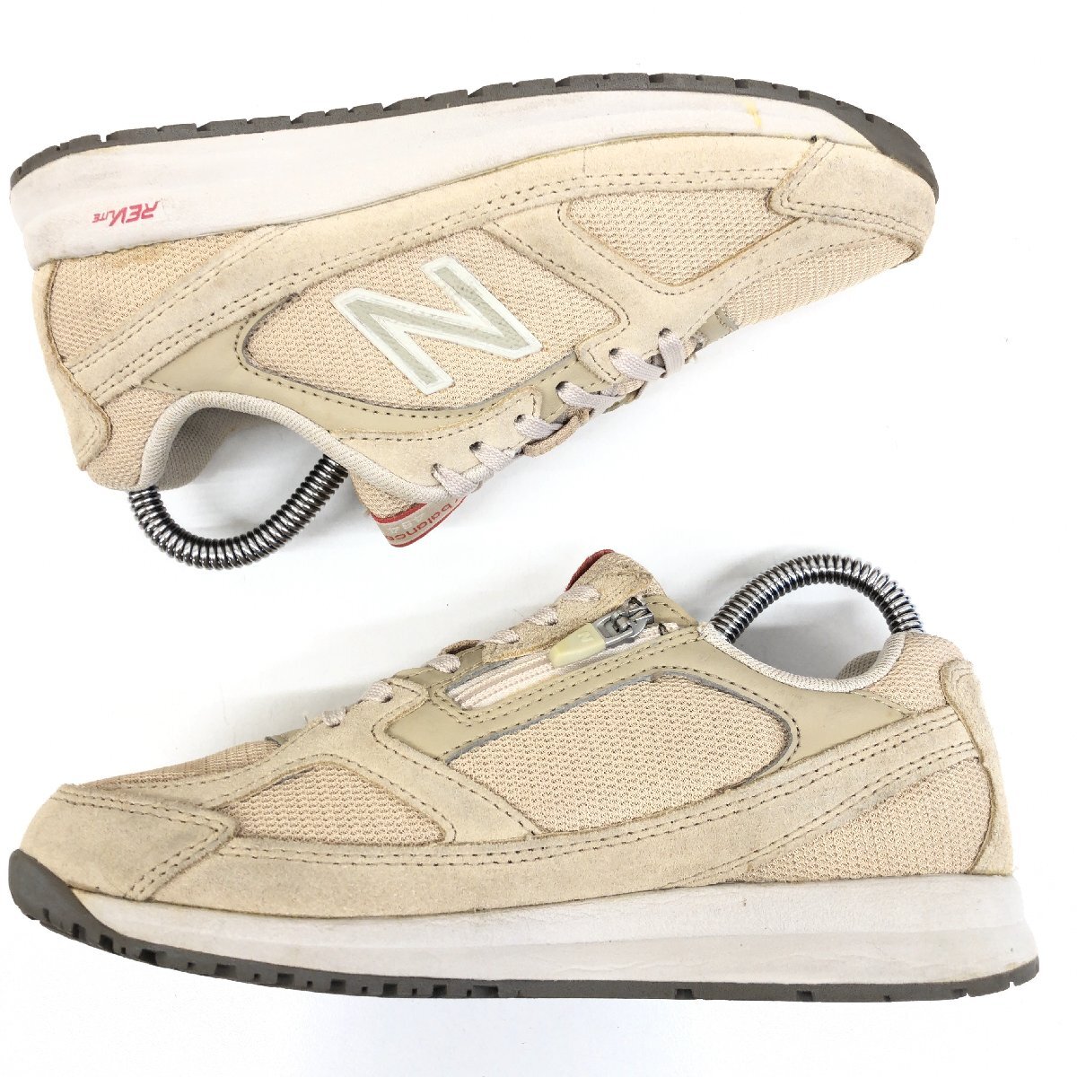 * beautiful goods New Balance New balance WW484 side Zip mesh walking shoes 22cm beige sneakers comfort health shoes 