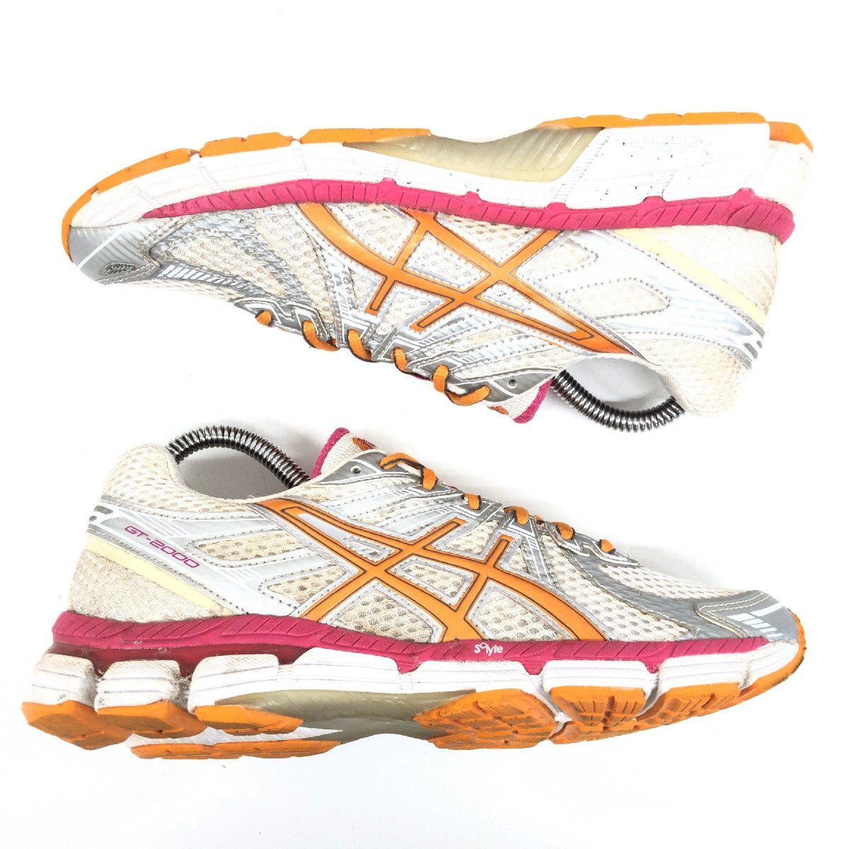 ●ASICS アシックス GT-2000ニューヨークスリム メッシュ ランニングシューズ 24cm マルチカラー スニーカー ジョギング トレーニング 婦人_画像6