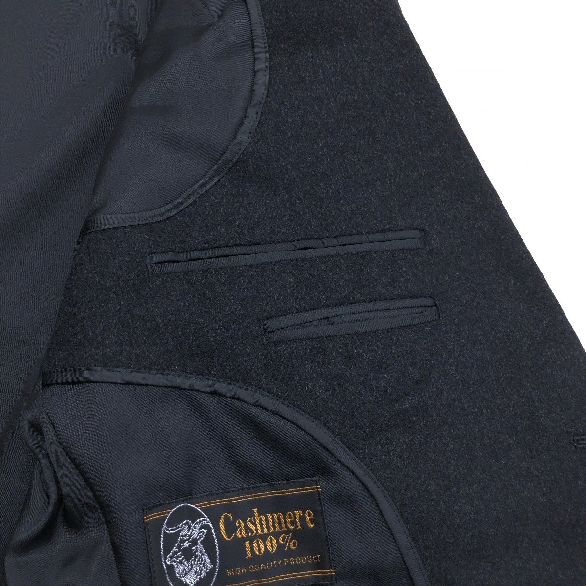 ●Cashmere100% Suit Jacket 高級カシミヤ100% スーツジャケット 98AB6(XL相当) テーラードジャケット ブレザー 特大 大きいサイズ 2L LL_画像7