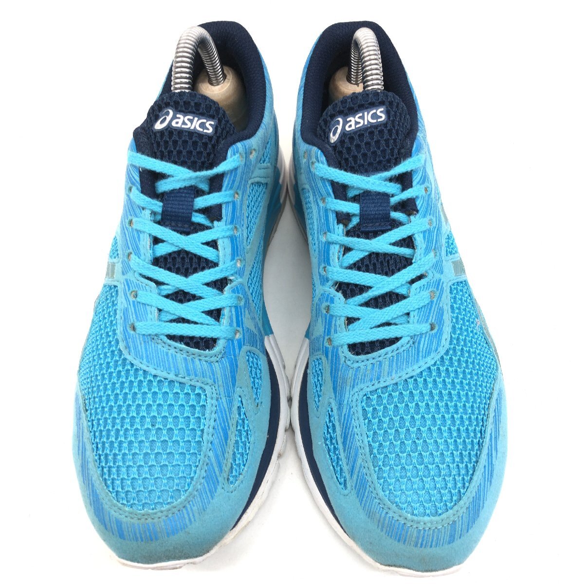 ●ASICS アシックス 定価13,200円 ゲルフェザーグライド4 メッシュ ランニングシューズ 25cm 淡青 ライトブルー スニーカー ジョギング_画像2