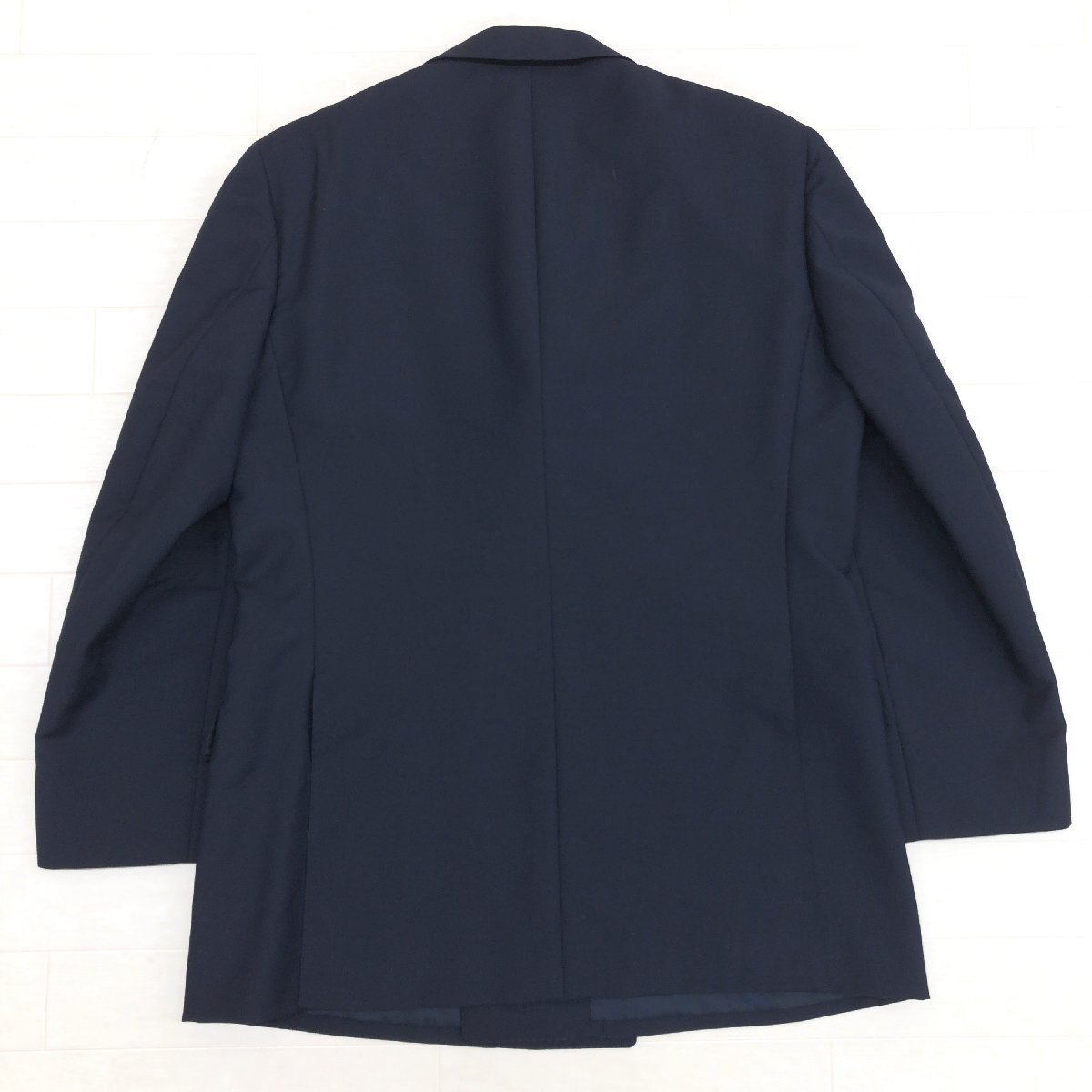 *BURBERRYS\' Burberry z gold button moheya.da bulb leather jacket AB6(XL corresponding ) dark blue . thing navy blue blur Vintage extra-large large 2L LL