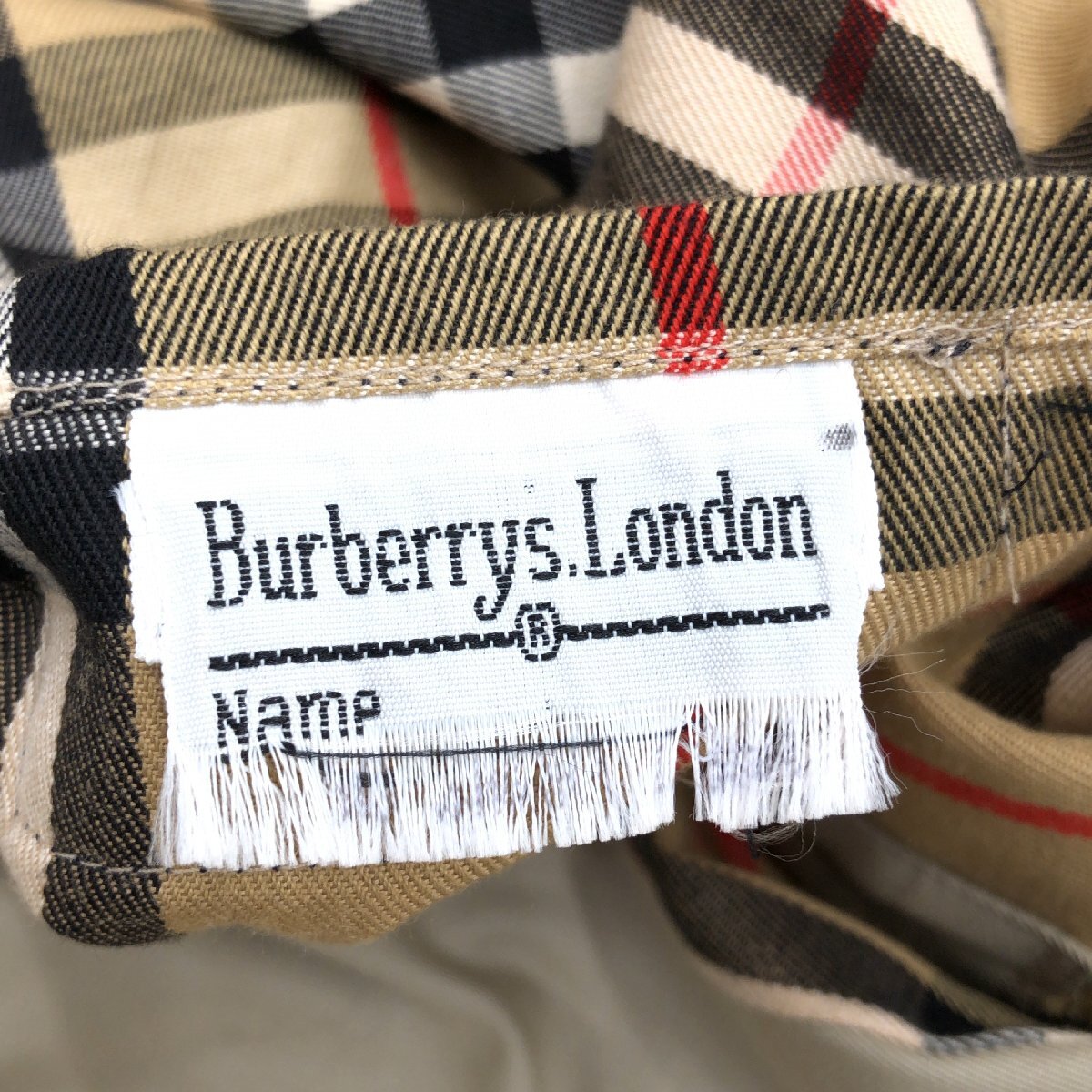 ◆英国製 BURBERRYS' バーバリーズ ノバチェック コットン100% ステンカラーコート 2XL相当 カーキ 特大 大きいサイズ 3L ヴィンテージ_画像10