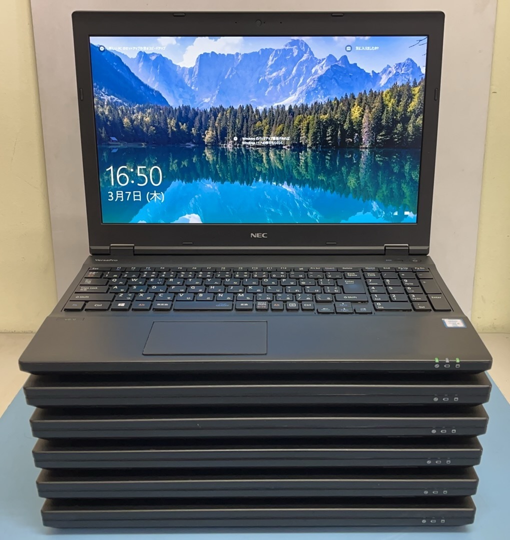 中古ノートパソコン ６台セット ★Windows10★NEC Core i5-6300U/@2.50GHz/8GB/SSD 256GB/15インチ以上★a_画像1