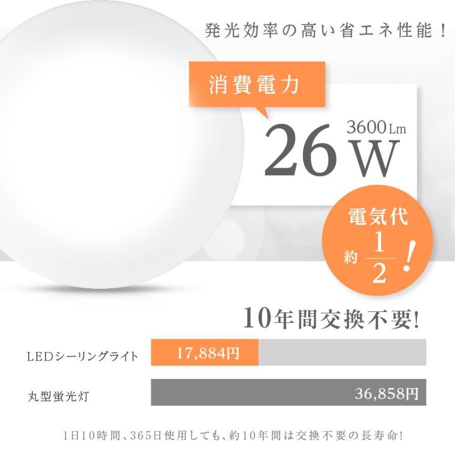 シーリングライト 天井照明 おしゃれ 調光 リモコン 常夜灯 タイマー シンプル コンパクト 2個セット ledcl-s26-wh-2set_画像6