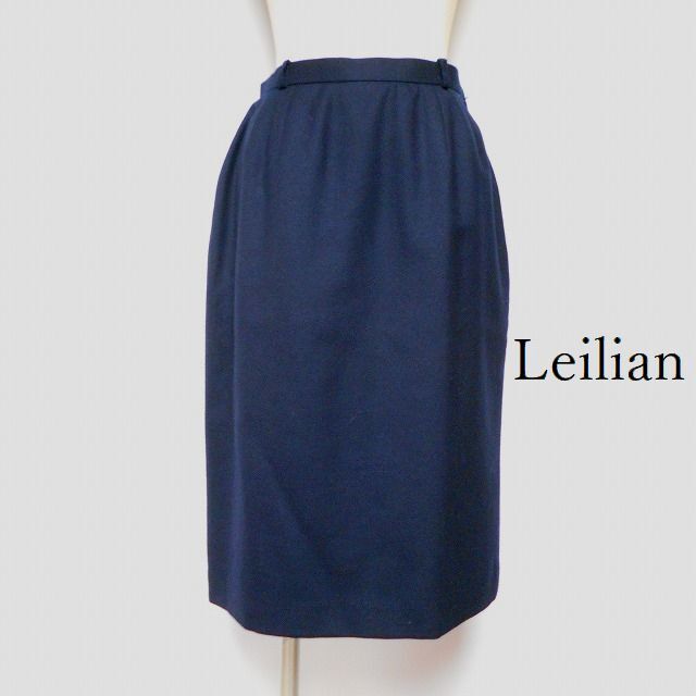 866861 Leilian レリアン 紺系 スカート 11【クリックポスト可】_画像1