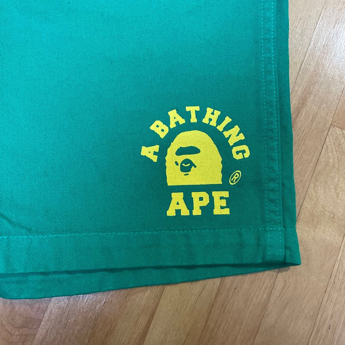 A Bathing Ape 短パン サイズm エイプ 緑 グリーン   ショートパンツ BAPE NIGO 中古品