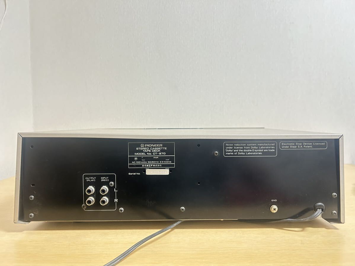 ジャンク品 オーディオ機器 カセットデッキ PIONEER CT-970 パイオニアの画像4