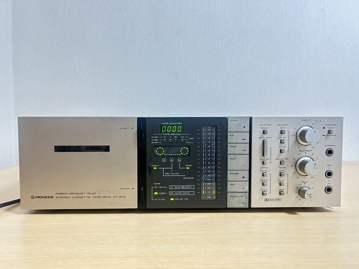ジャンク品 オーディオ機器 カセットデッキ PIONEER CT-970 パイオニア