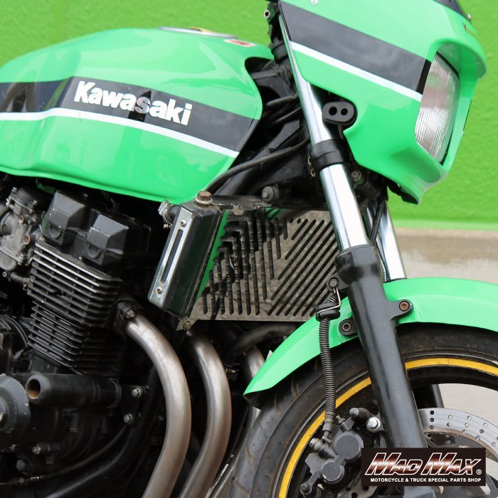 MADMAX バイク用品 KAWASAKI カワサキ ZRX400(ZR400E)用 ステンレス製 ラジエターコアガード/グリル ガーニッシュ カスタム【送料800円】_画像4