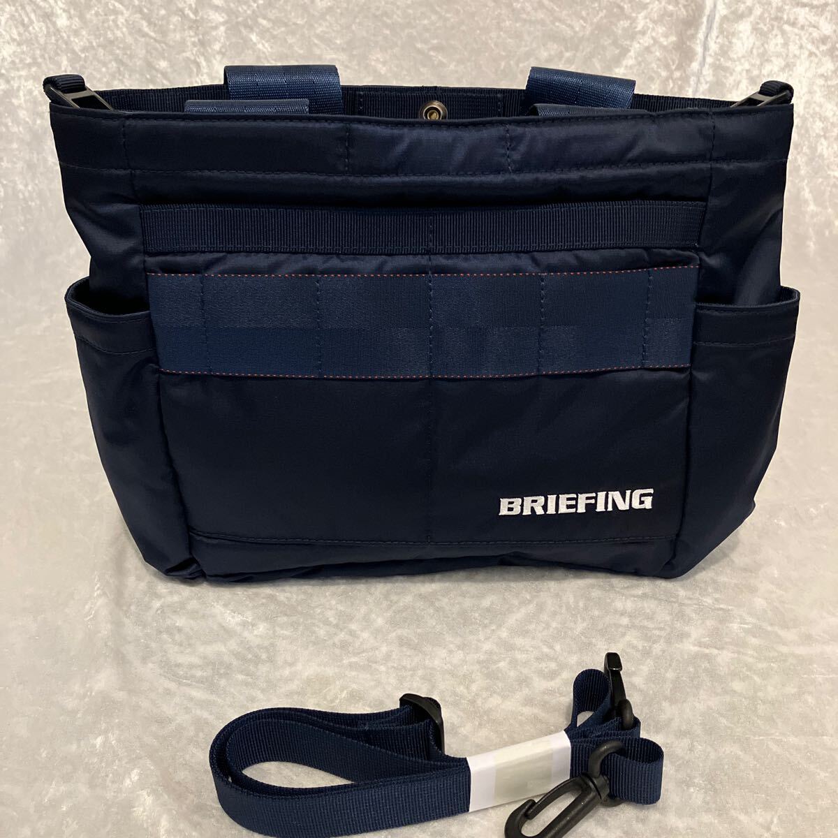 新品★BRIEFING小型ショルダーバック ネイビーエコバッグ _画像3