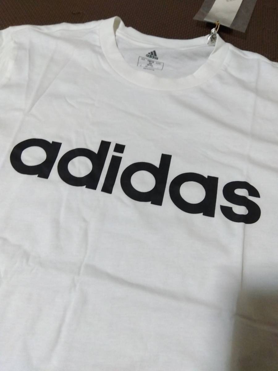 XO/白/新品/adidas アディダス/メンズ 半袖Tシャツ 2XL 3Lぐらい 大きいサイズ エッセンシャル 春夏用の画像3