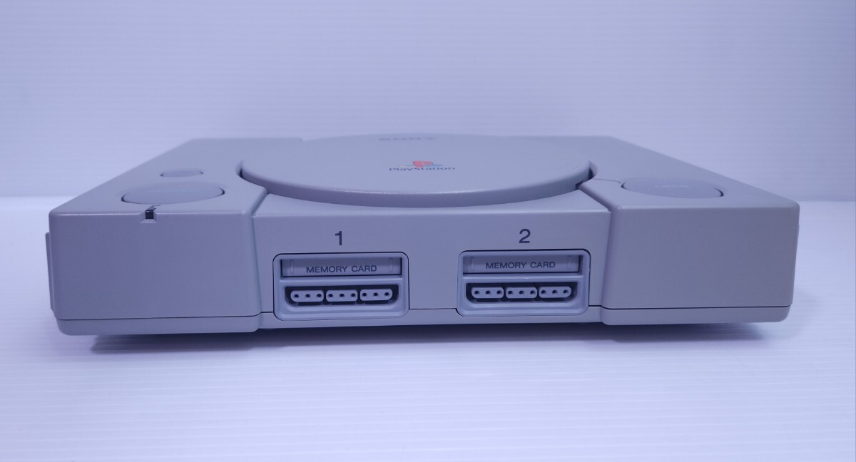 レトロゲーム 美品/ 動作品 PS1 PlayStationプレイステーション1 SCPH-9000 箱付き 純正 コントローラ, AVケーブル 付 希少品(M-71)_画像7