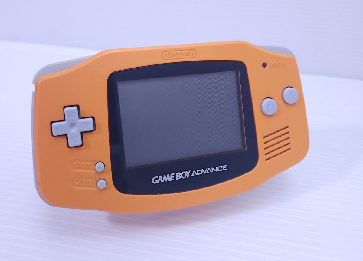 美品/ 動作品/ 希少品 ゲームボーイアドバンス AGB-001オレンジ Game boy Advance GBAレトロゲーム(M-73)