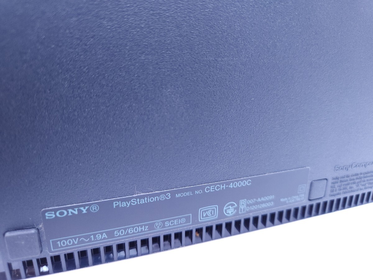 美品/動作品 SONY ソニー PlayStation3 PS3本体 CECH-4000A FW 4.75 500GB ブラック プレステ3 ゲーム機 (H-149)_画像10